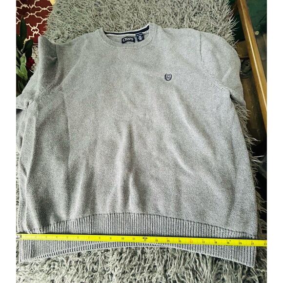 Chaps Ralph Lauren 631K00 Mens Size XL 100% Cotton Winter Grey Crewneck Sweater - Picture 13 of 15